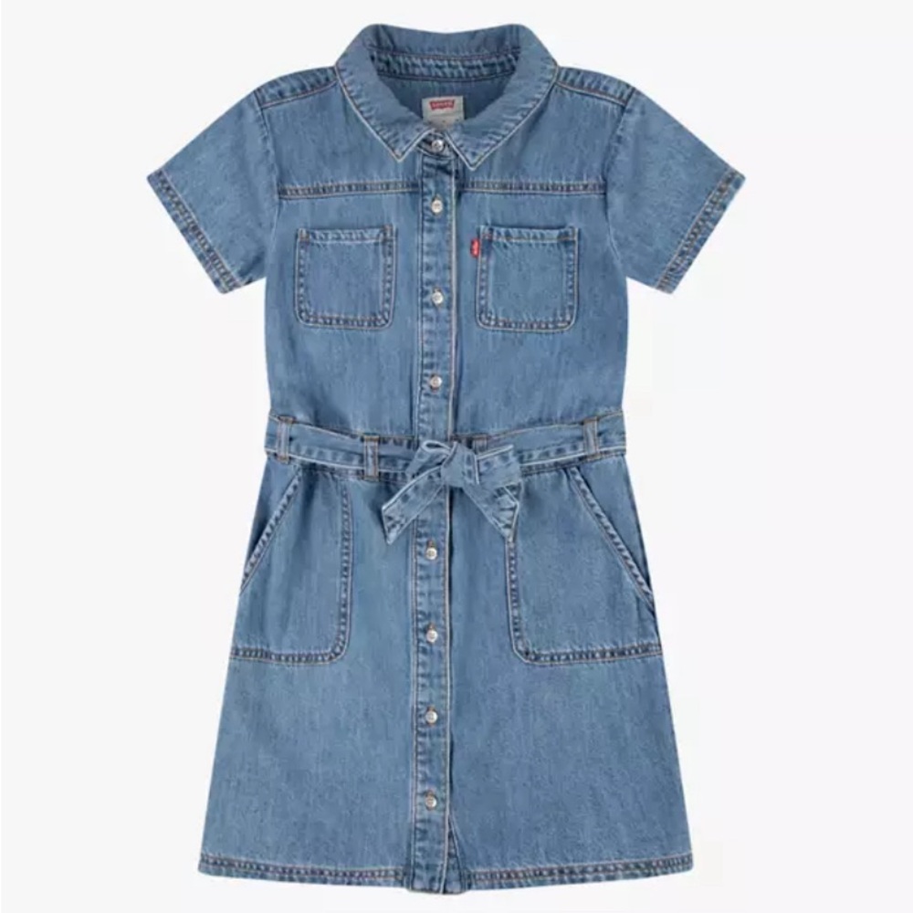 Levi’s girls dress size xl 13-15 yrs button down 100% cotton NWT